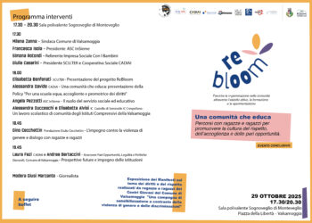 BOLOGNA, A VALSAMOGGIA L’INCONTRO “UNA COMUNITÀ CHE EDUCA” CON GIULIO CECCHETTIN