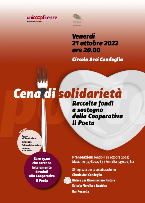 Cena per il poeta Pistoia