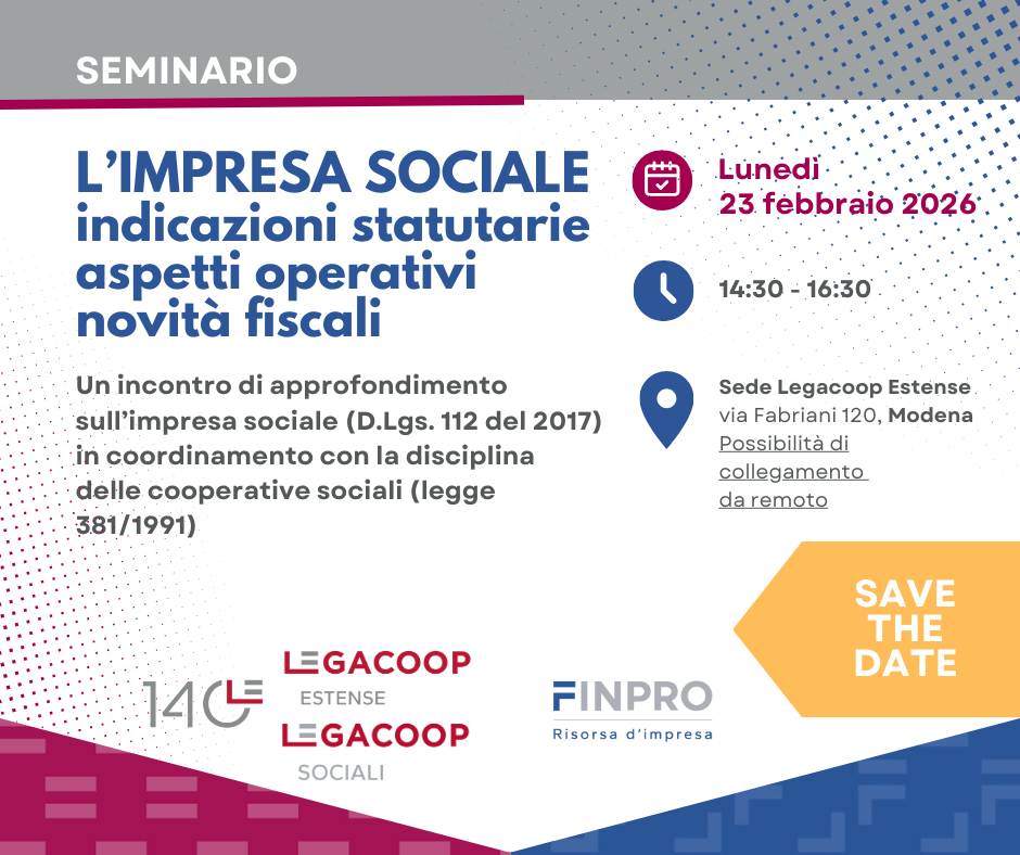 Impresa sociale save the date